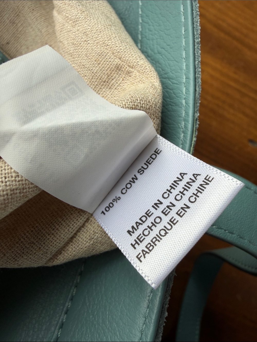 UGG Blue/Green Suede Tote NWOT - Picture 9 of 15